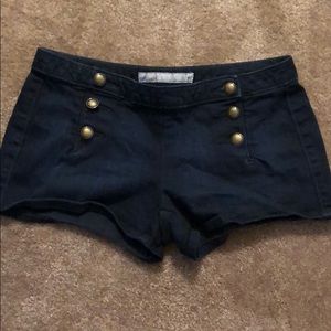 Navy denim shorts